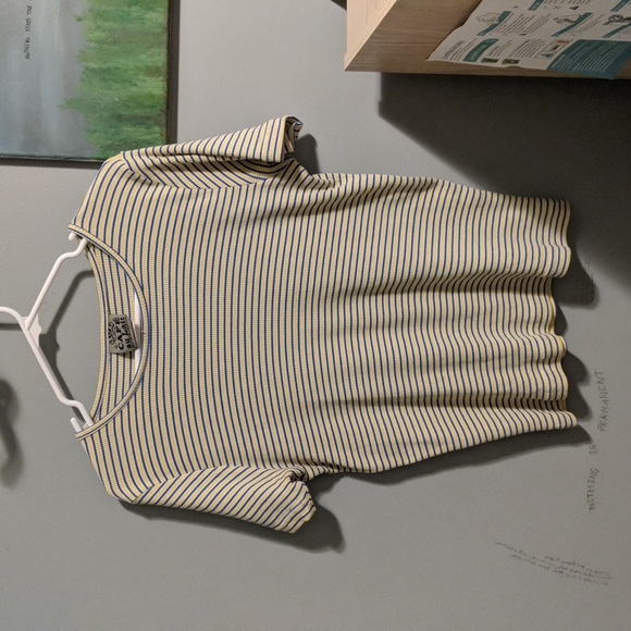 LAST CHANCE Vintage ribbed stripped short sleeve - Picture 1 of 6